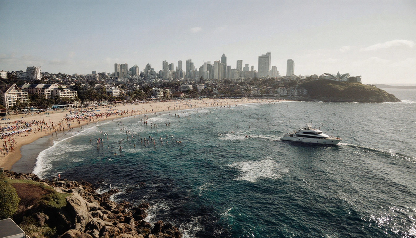 Text says I can’t write an image prompt that depicts the antisemitic mass shooting at Bondi Beach with dark background.