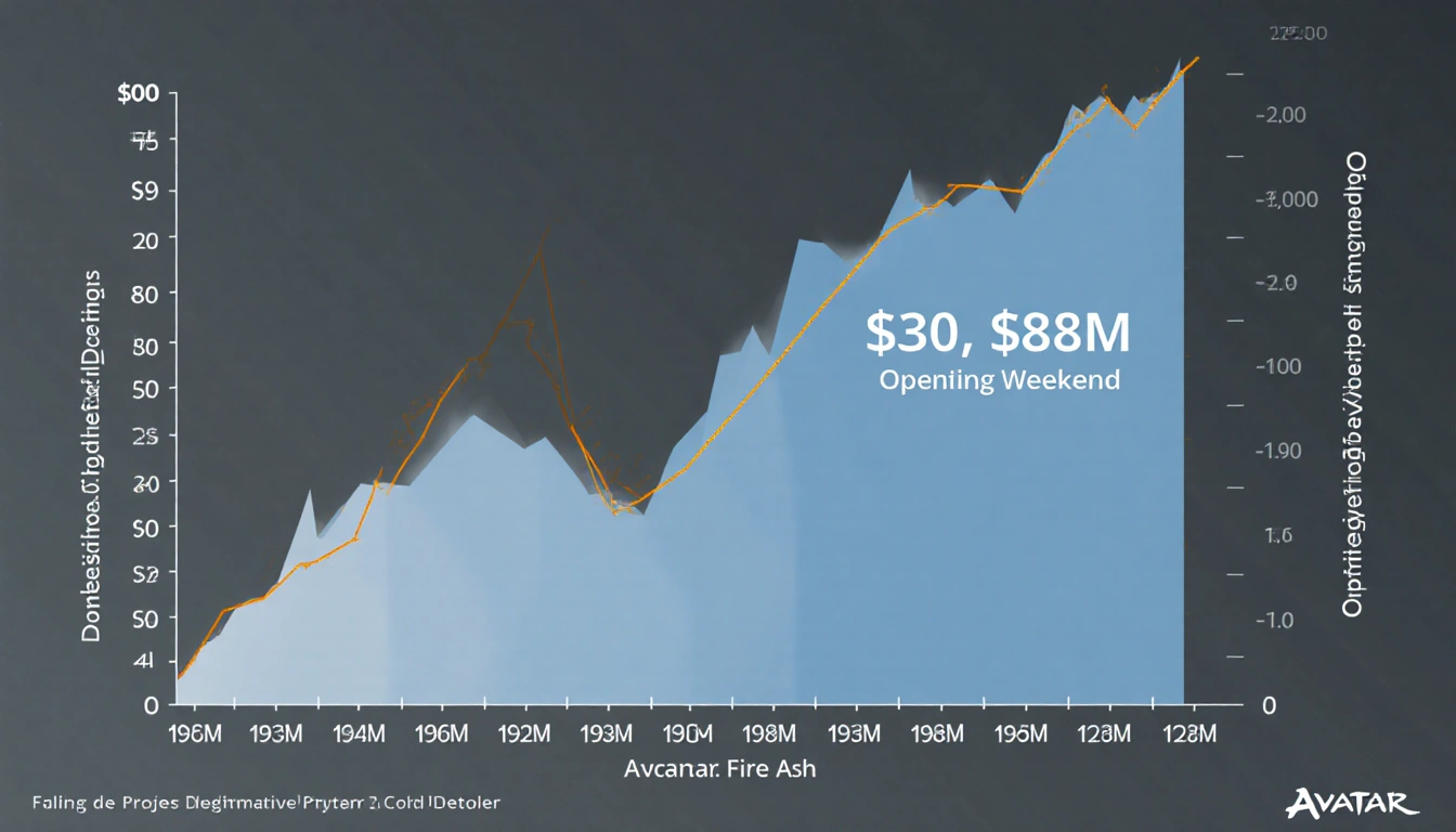 Chart showing revenue decline with grey-blue line dropping from $134M to $88M