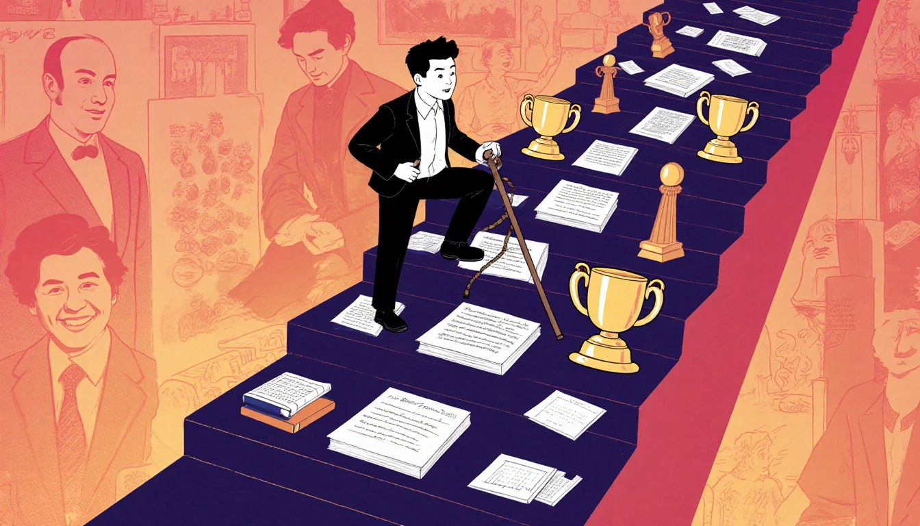 Bowen Yang ascends a ladder of comedy notes and awards with SNL history in background