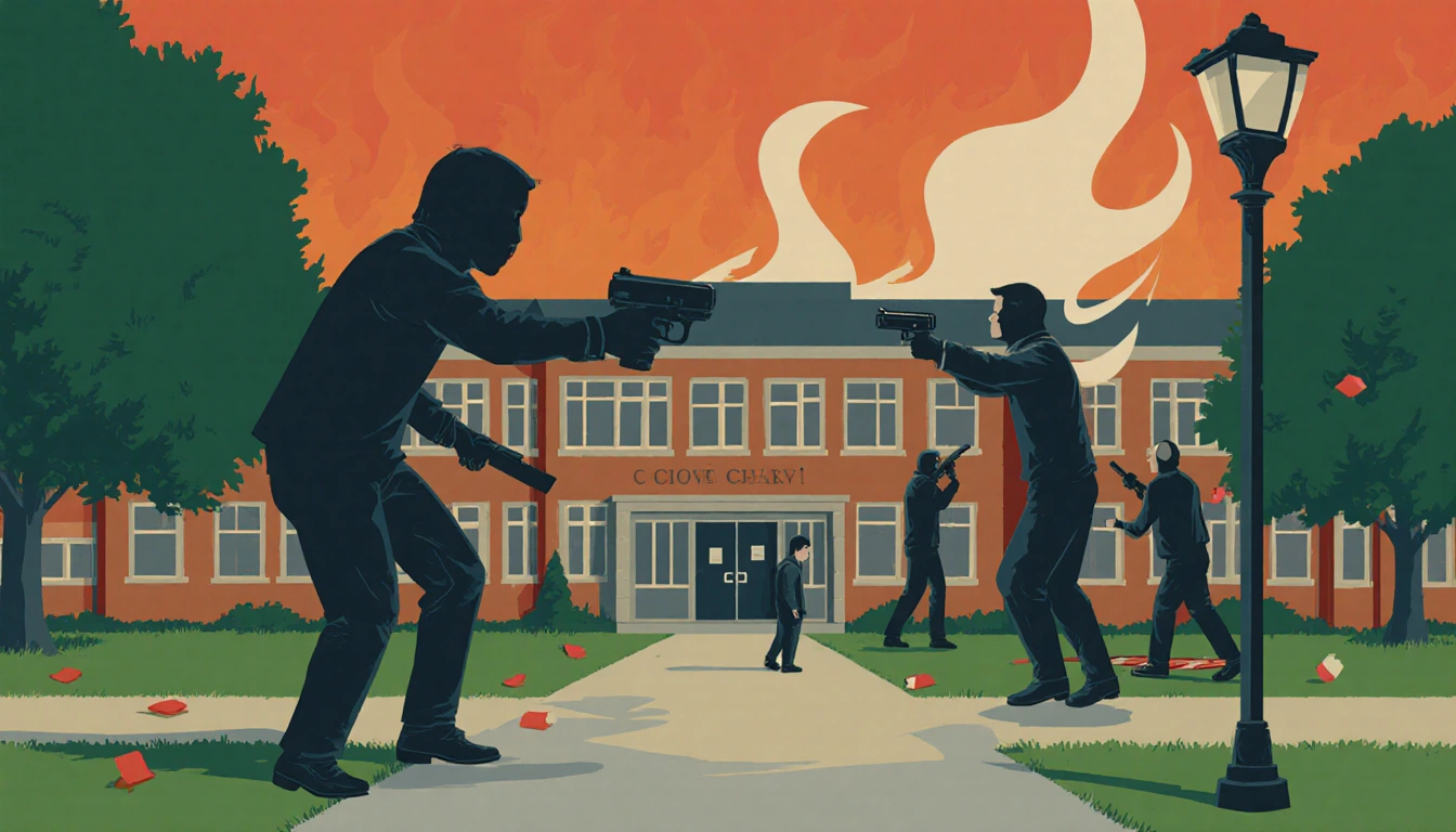 Chatbot replying with a message bubble showing a refusal to depict violence and offering help with a neutral background.