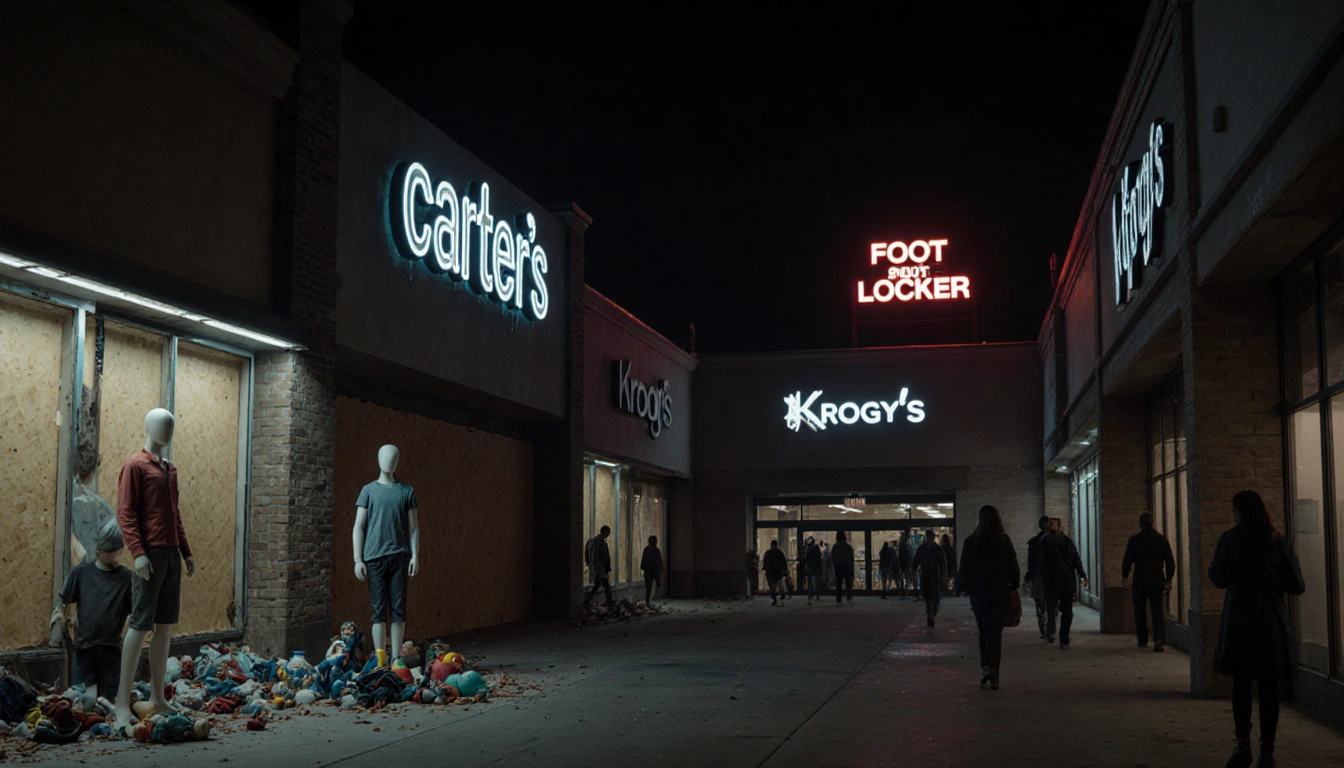 Customers escaping from Macy