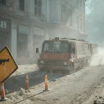 AI assistant typing a question with a supportive smile and chat bubble