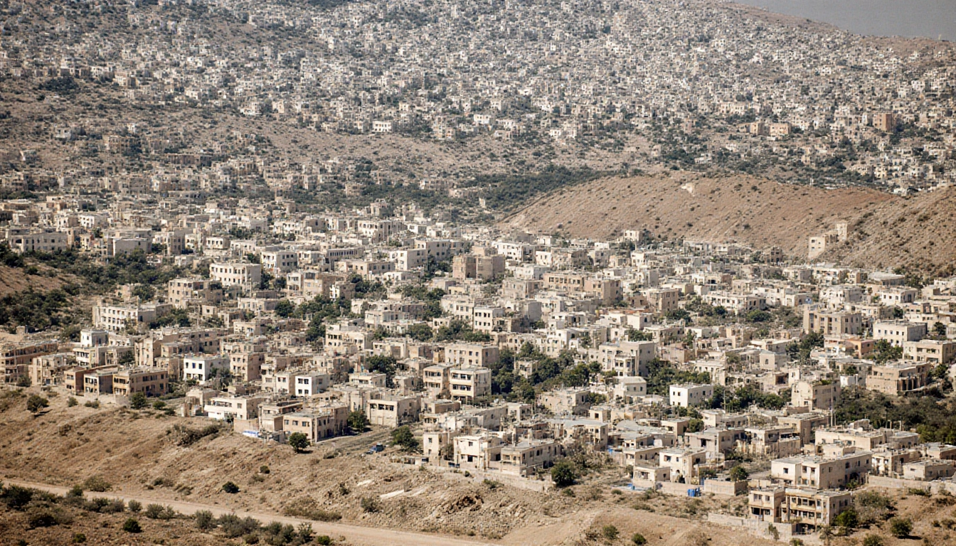 Israeli Cabinet members debating new settlements with a flag and map showing West Bank locations