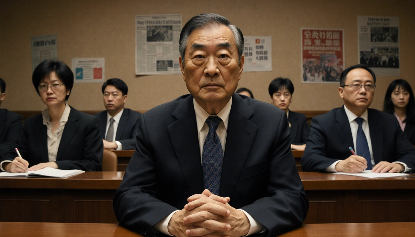 Jimmy Lai stands before defendant