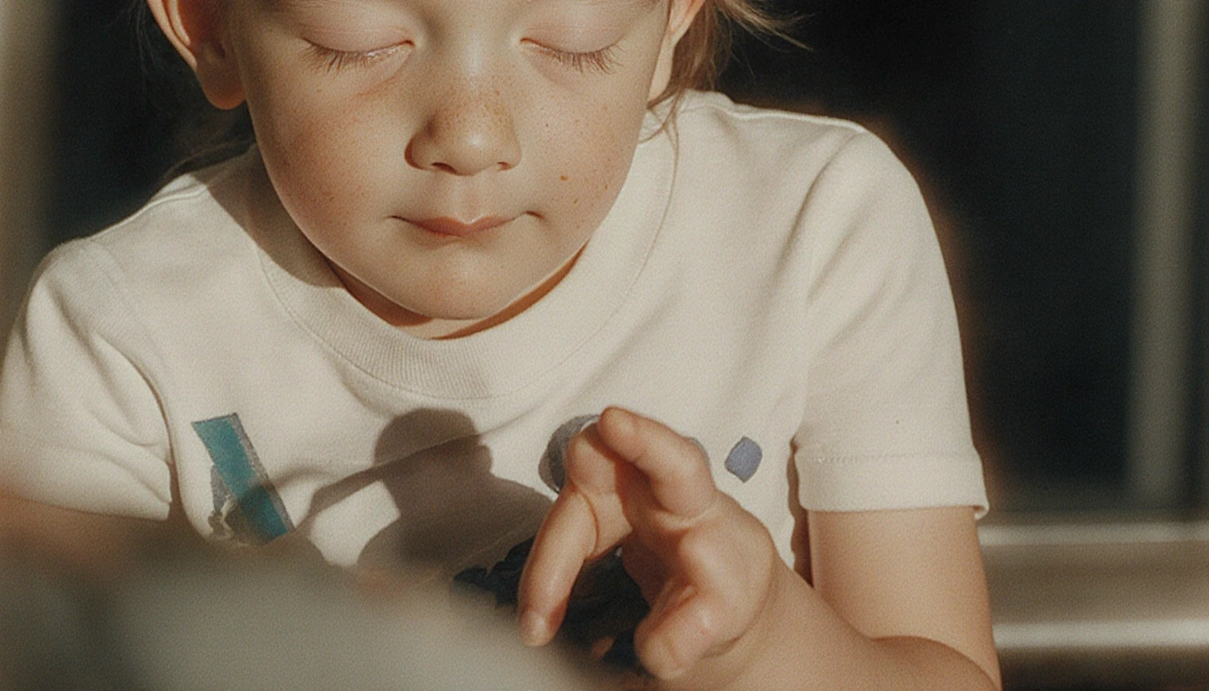 Chat window showing a message that refuses to depict a child with a warning statement