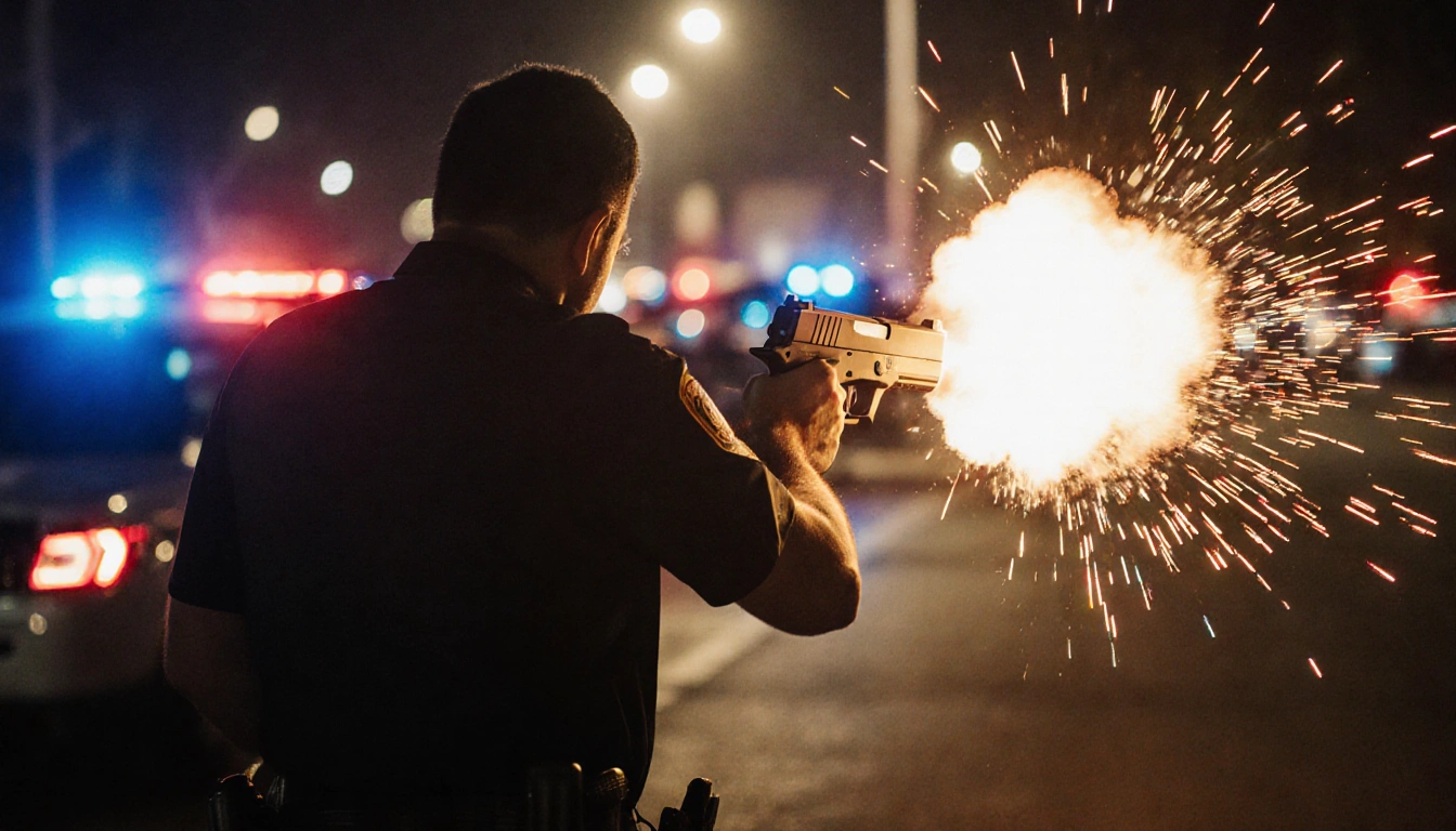 Computer screen shows a refusal message about violent content with a polite offer.