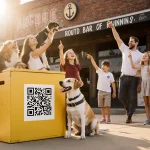 Owner proudly holding up dog