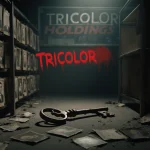 Broken key lies on dusty floor with worn files and faded photos and a faint car sign in background.