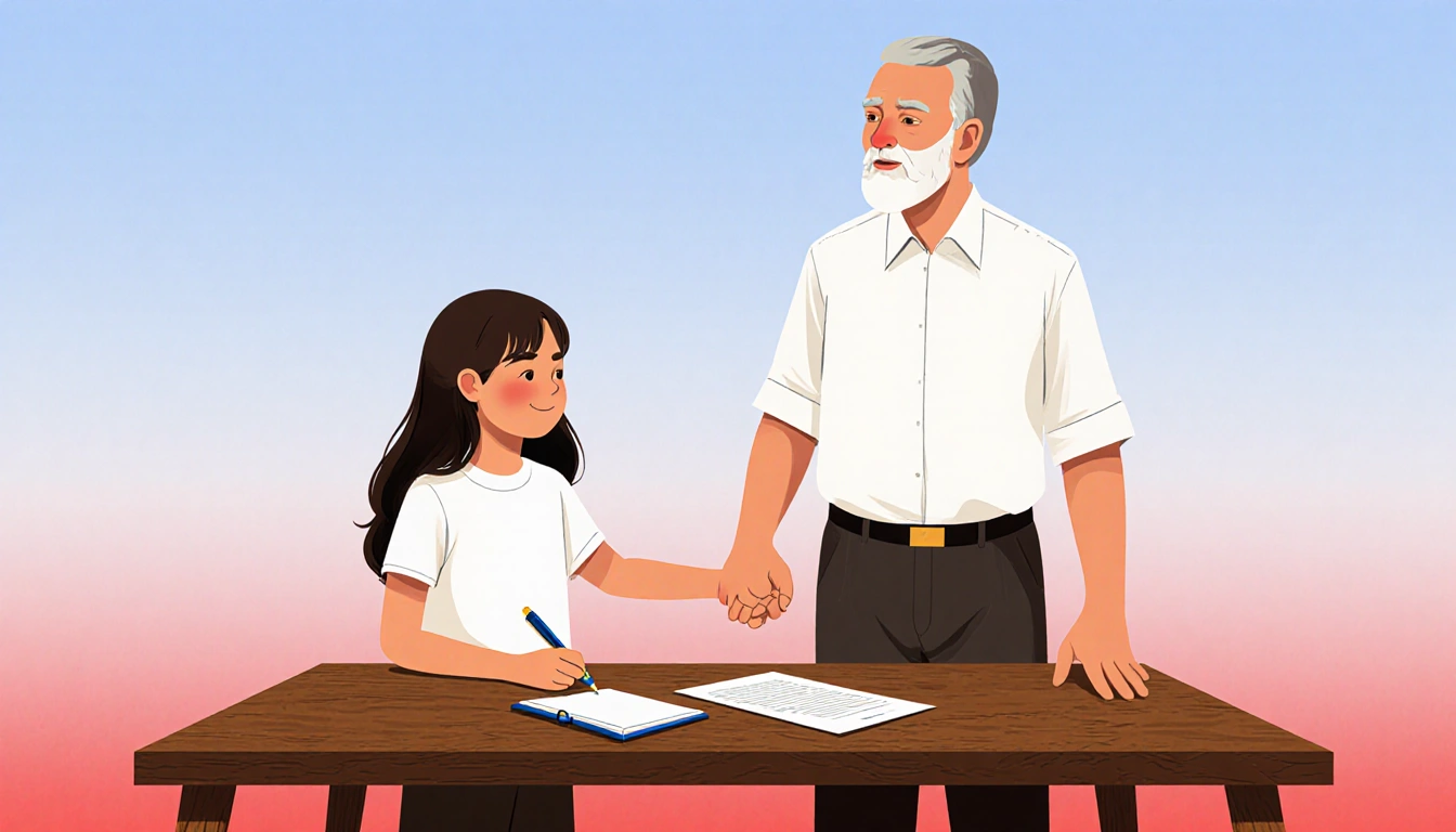 Parent holding a teenage child