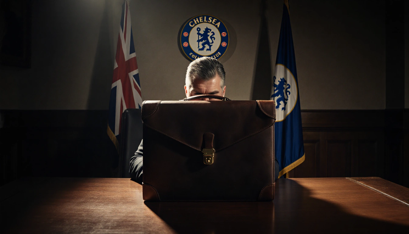 Dim chamber shows a briefcase with Abramovich
