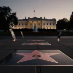 Plaques display Biden