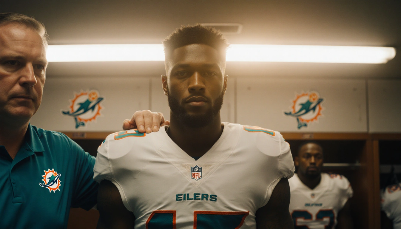 Quinn Ewers standing over coach