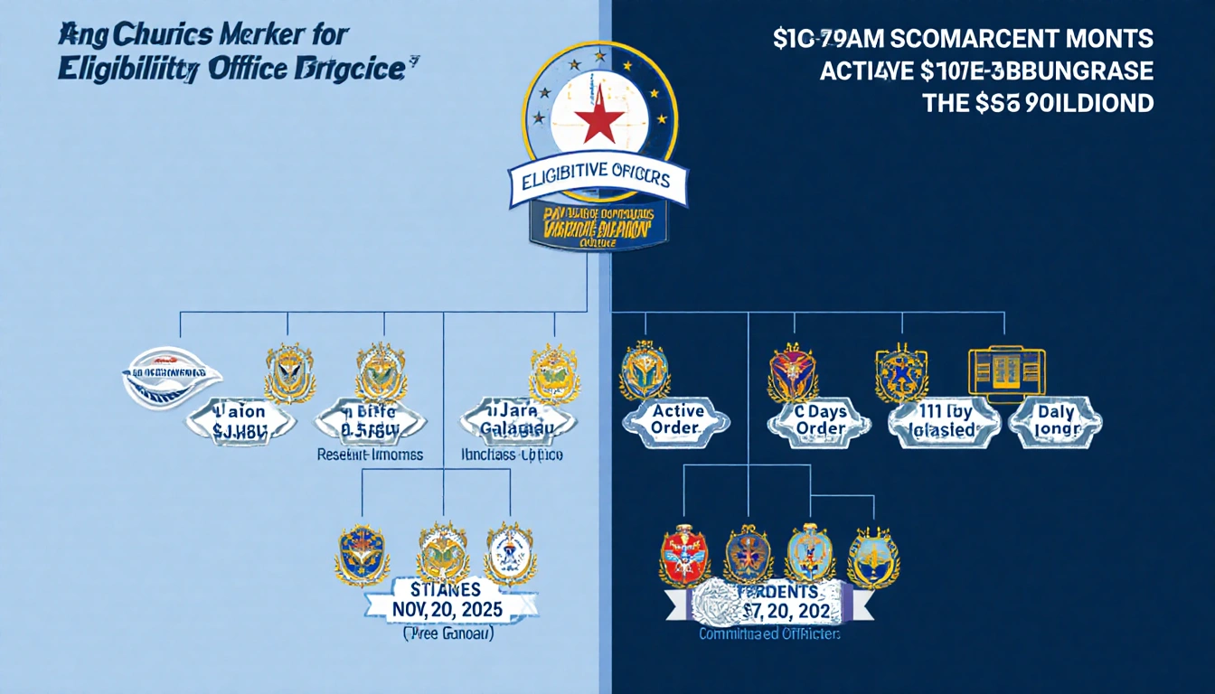 Infographic shows Reserve Component $1,776 warrior dividend with pay grades O-6 and below and 31-day orders icons for ranks
