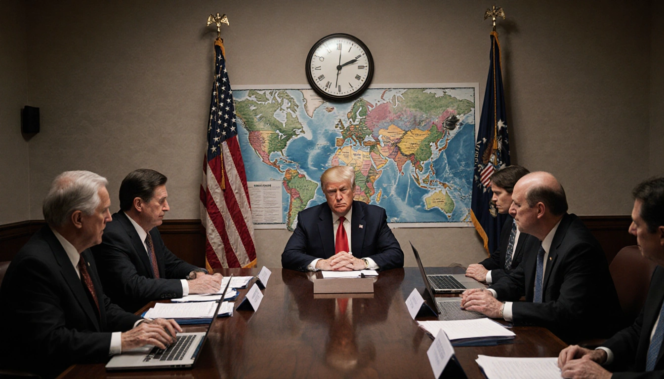 Senators debating with laptops glow and clock deadline in a tense committee room.