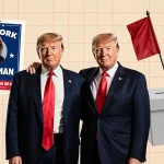 Trump placing supportive hand on Blakeman