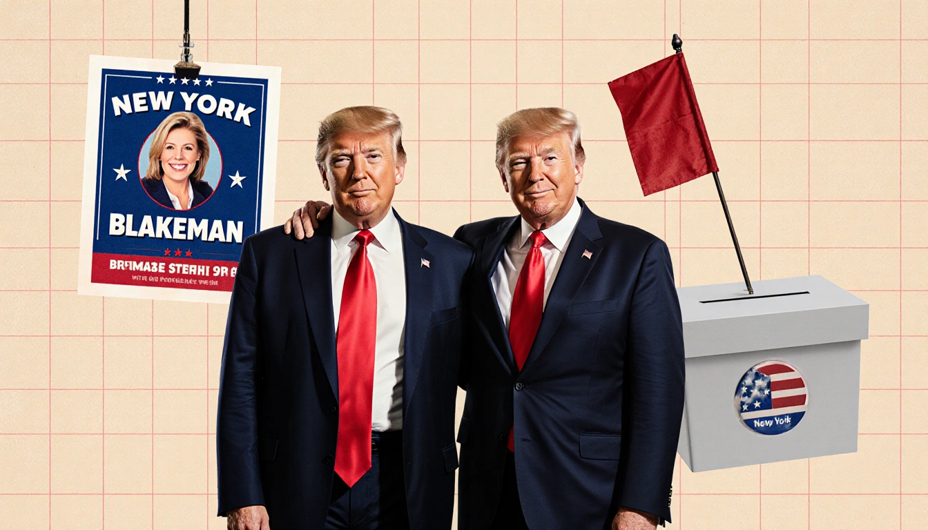 Trump placing supportive hand on Blakeman