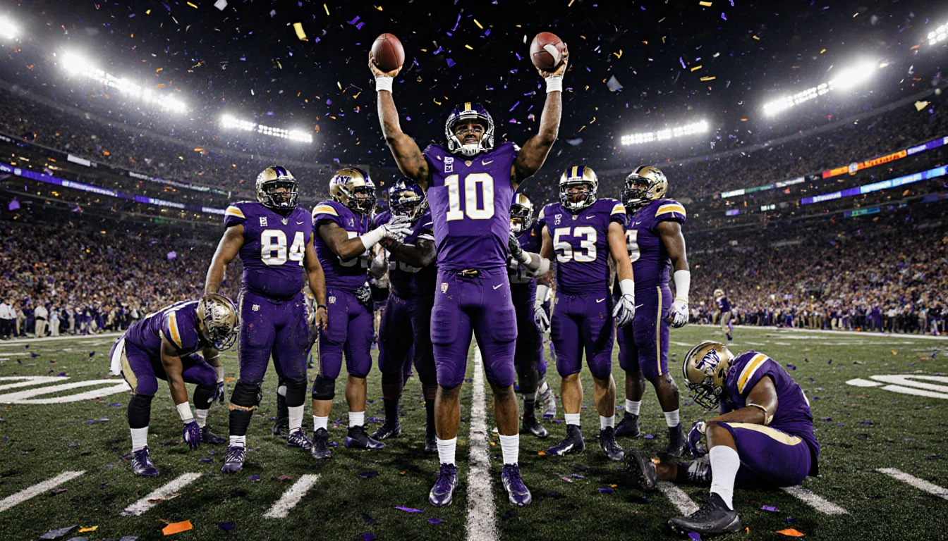 Quarterback Demond Williams holds up four touchdown passes with teammates cheering in LA Bowl and Boise players disappointed