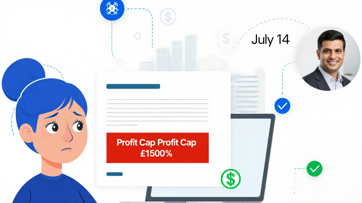 Amy Hood looking concerned at laptop showing OpenAI profit cap discussion with Satya Nadella visible behind