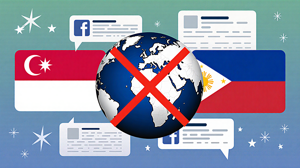 Three national flags orbit a globe marked with a red X signaling lifted travel bans