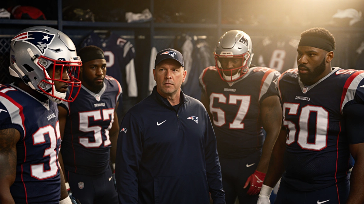 Coach Vrabel leads New England Patriots players with Stefon Diggs and Isaiah Barmore in a tense locker room before game